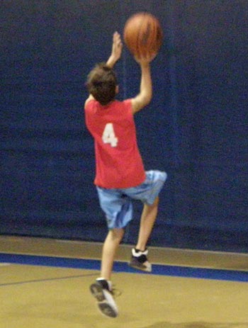 Landon Making a layup